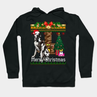 Ugly Christmas Sweater GREAT DANES Hoodie